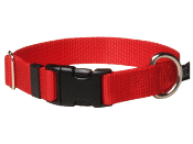 Clip/Buckle Collars Solid & Patterns Colored Webbing (Matches Freedom Harness)