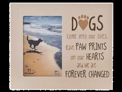 Sympathy:  Picture Frame "DOGS come into our lives, leave PAW PRINTS...."