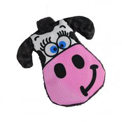 Dog Toy: Moo-ria Cordura Face Crinkle Dog Toy (no Squeaker)