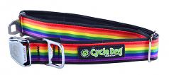 Cycle Dog: WaterProof Rainbow Collar 1.1" or 1.5" Widths