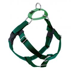 KELLY GREEN Freedom No-Pull Harness with Neon Green Back Loop