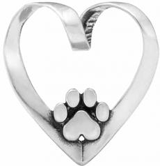 Heart Dog Pendant- Sterling Silver