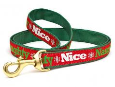 Dog Collars: 5/8" or 1" Wide Holiday, Christmas Naughty or Nice Leash