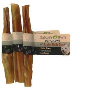 Chews:  100% USA Beef Bully Single Stick in 6" or 12"