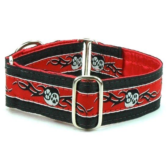 Dog Collars:  Paw Yang Red 1.5" Wide