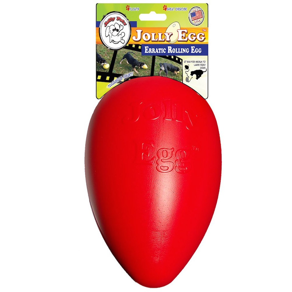 Jolly Pets - Jolly Egg Dog Toy Red / 8 in