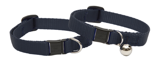 Lupine Cat Collar: Solid Black with or without a bell