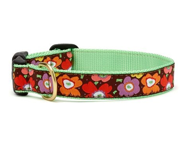 Dog Collars: 5/8" or 1" Wide Mod Floral Collar