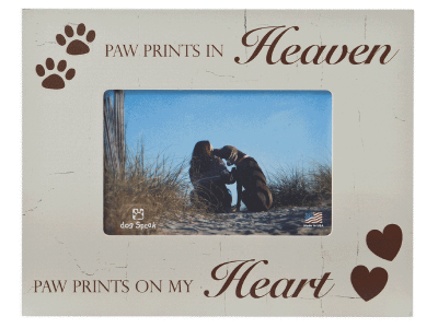 Sympathy:  Picture Frame "Paw Prints in Heaven...."
