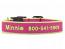 Dog Collars: 5/8" or 1" Wide Pink and Lime Bamboo Embroidered Collar