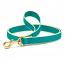 Teal with Yellow Green Bamboo Leash- 5/8" or 1"