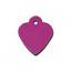 Engraved ID Tag:  Small Heart Shape Hot Pink