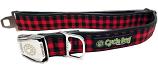 Cycle Dog: WaterProof Red Plaid Collar 1.1" or 1.5" Widths