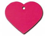 Engraved ID Tag:  Large Heart Shape Red