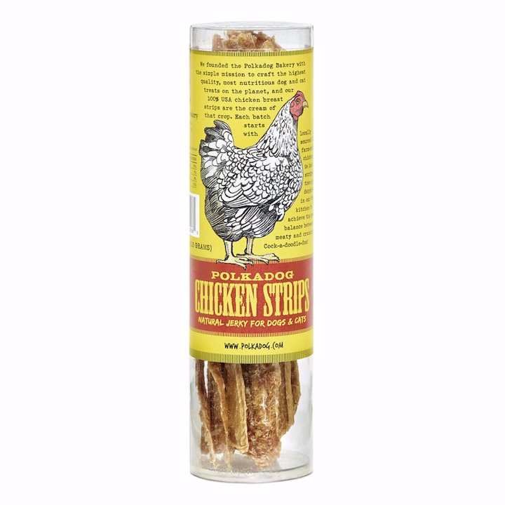 Treats:  PolkaDog 100% Chicken Strips Tube