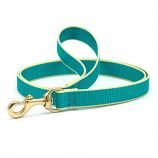 Teal with Yellow Green Bamboo Leash- 5/8" or 1"