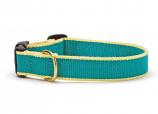 1" Wide Width Teal with Yellow Green Bamboo Embroidered Collar