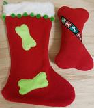 Dog Toy: Christmas Stocking and Squeaker Bone Dog Toy