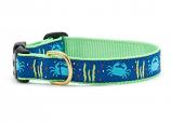 Dog Collars: 5/8" or 1" Wide BLUE Crab Clip Collar