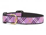 Dog Collars: 5/8", 1" or 1.5" Wide Lavender Lattice Collar