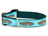 Dog Collars: 5/8" or 1" Wide Holiday, Christmas PineCones Clip Collar
