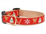 Dog Collars: 5/8" or 1" Wide Holiday, Christmas SnowShoes Clip Collar