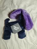 Dog Toy: Floppy Dog Unstuffed Squeaker Toy Dark Blue Body/Purple Ears-Available in 2 Sizes