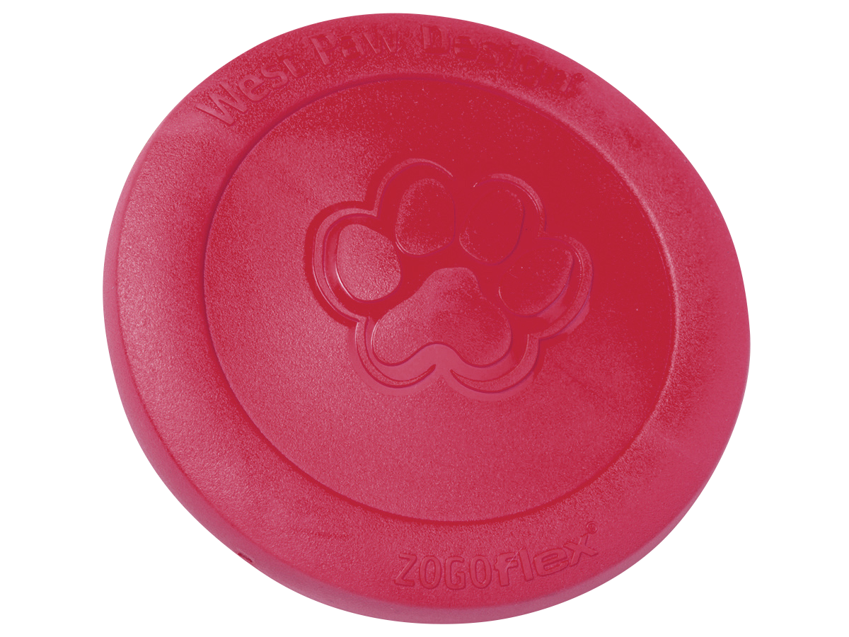 Dog Toy: Zisc Flyer Available Ruby Red- Available in 2-Sizes