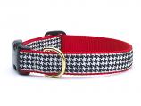 Dog Collars: 5/8" or 1" Wide Houndstooth Clip Collar