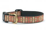 Dog Collars: 5/8" or 1" or 1.5" Wide Up Country Plaid Clip Collar